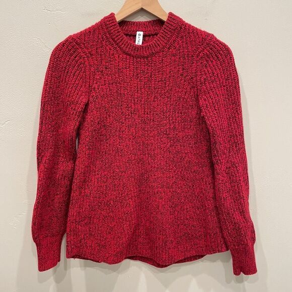 Athleta Sweaters - Athleta Sierra Crew Sweater Marled Candy Red - Size: XS